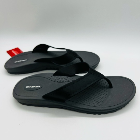 Okabashi Unisex Black Voyager Flip Flops Size 9/10 NWT - Picture 4 of 9